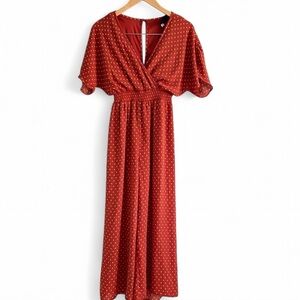 Blue Rain Terracotta Polka Dot Jumpsuit